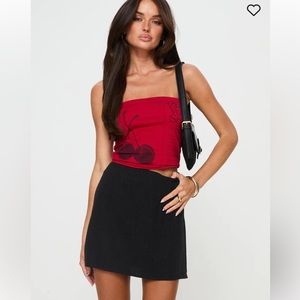 BRAND NEW Princess Polly Selby Skirt | Size 6 | Black